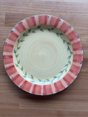 Pfaltzgraff Napoli Stoneware Dinner Plates Multicolor Floral Orange & Yellow